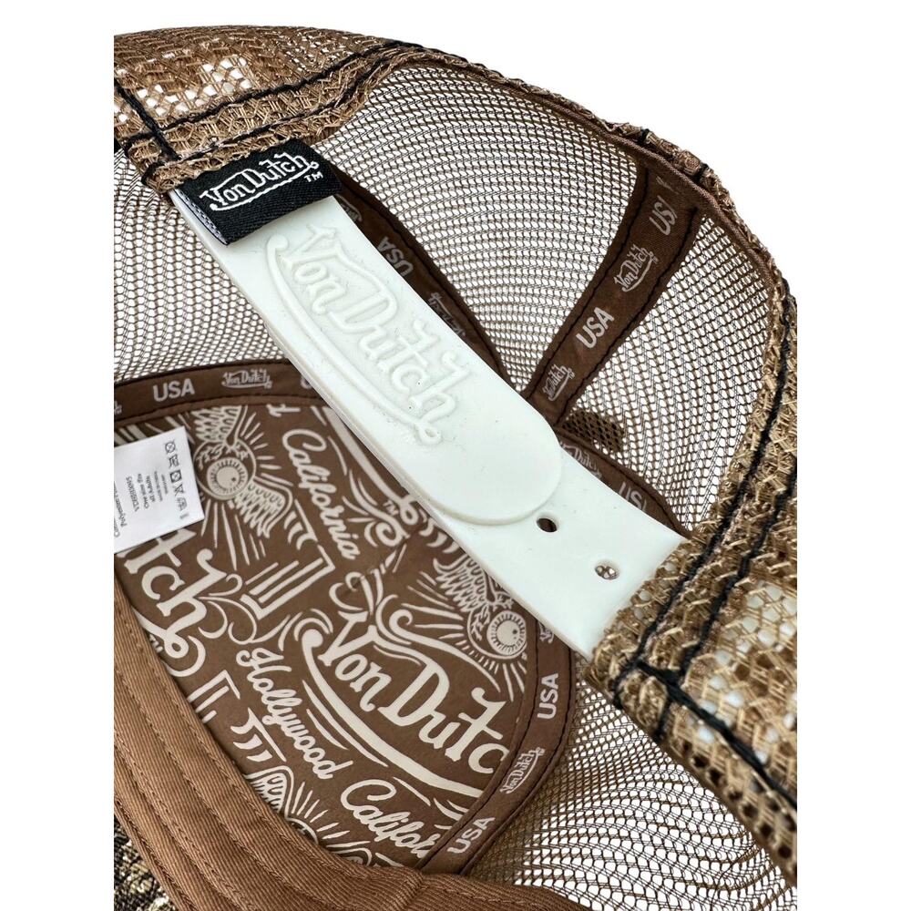 Von Dutch Trucker Hat Realtree Brown Camo Snapback Cap - Picture 5 of 6